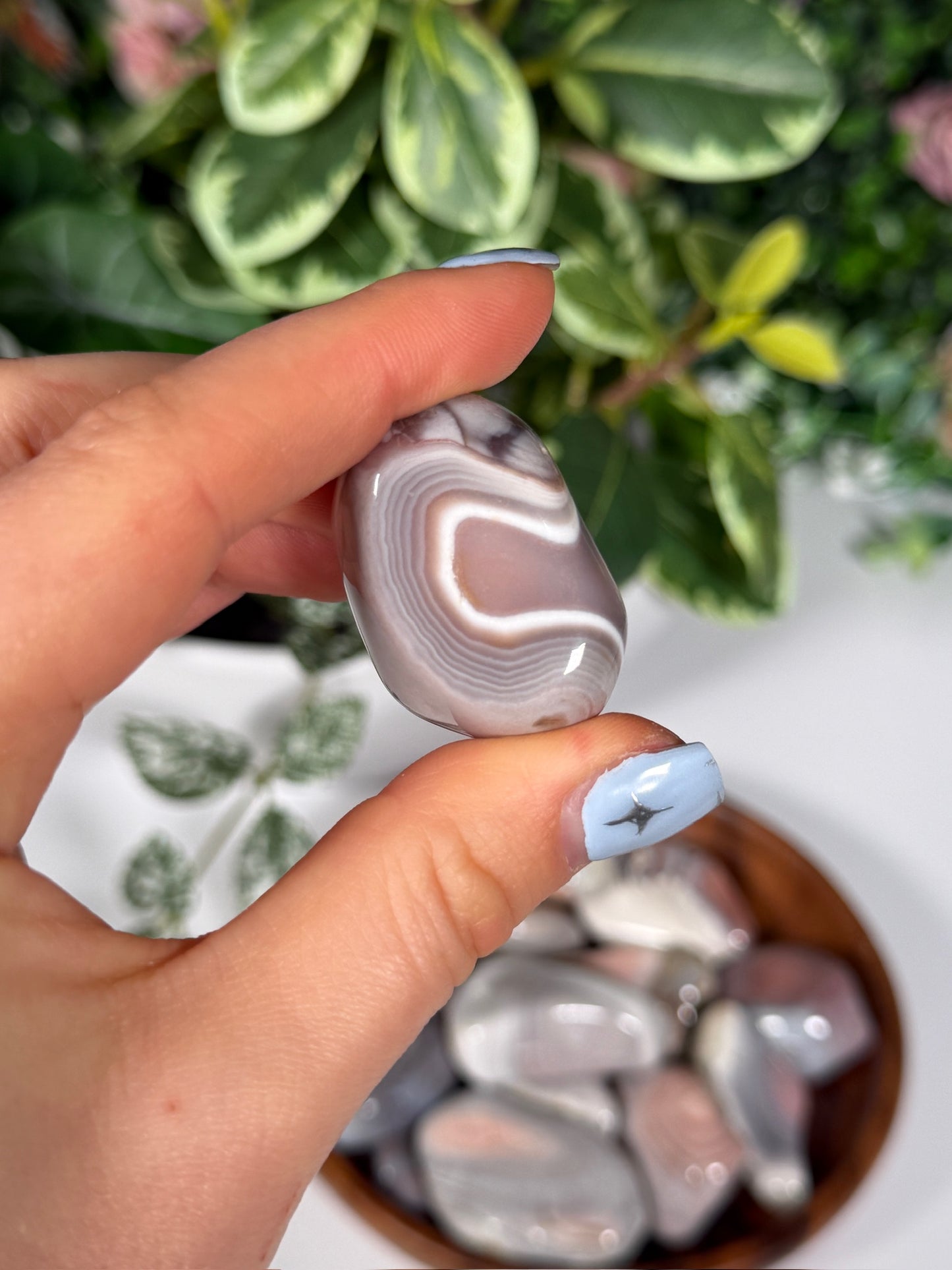 Pink Botswana agate tumble