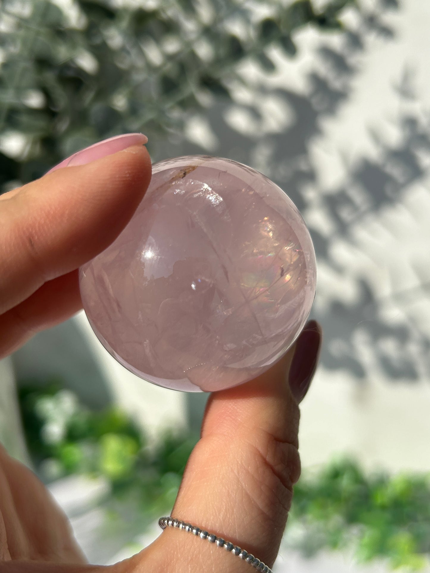 Star rose quartz sphere 30i