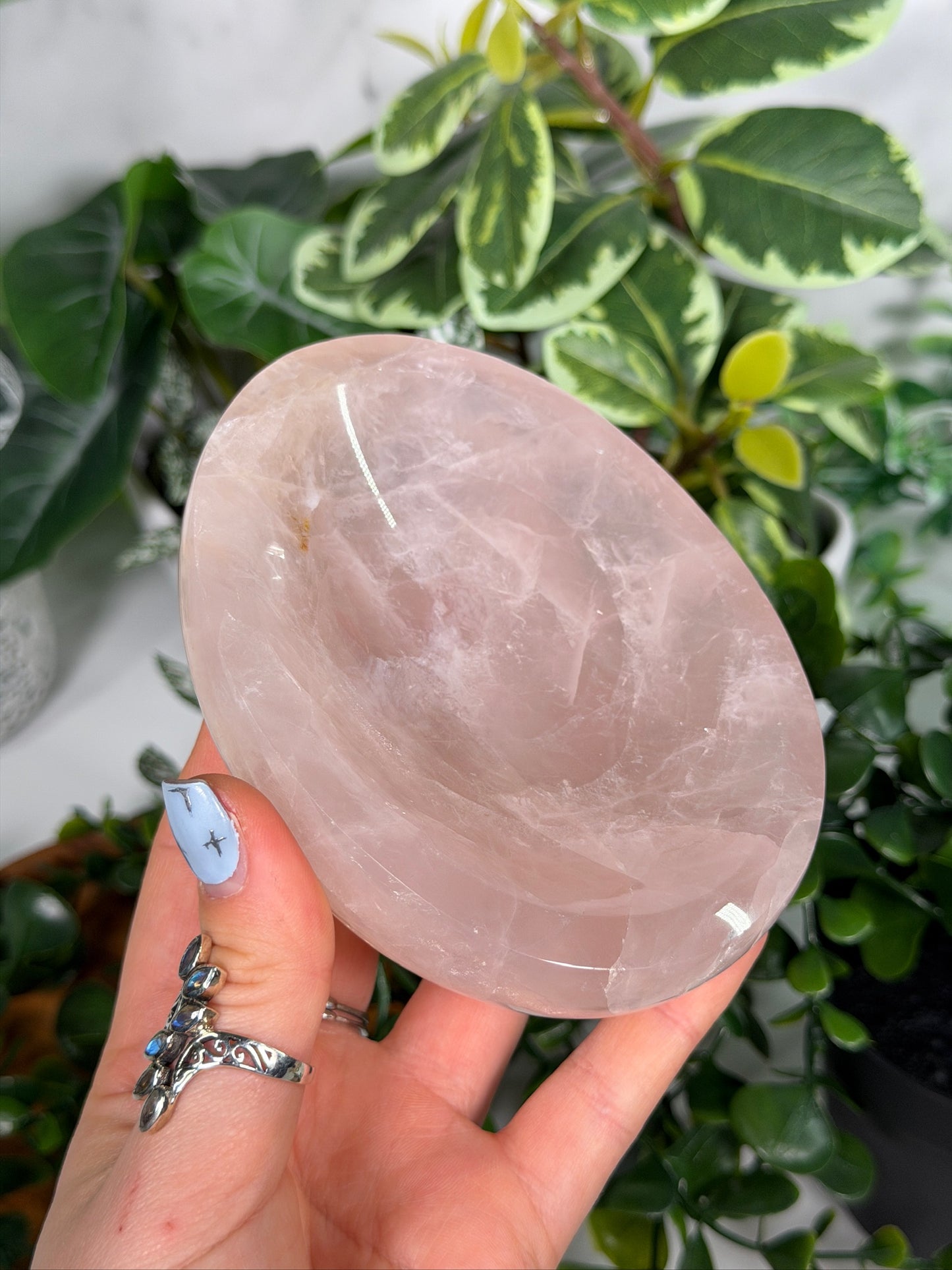 Rose quartz bowl 29
