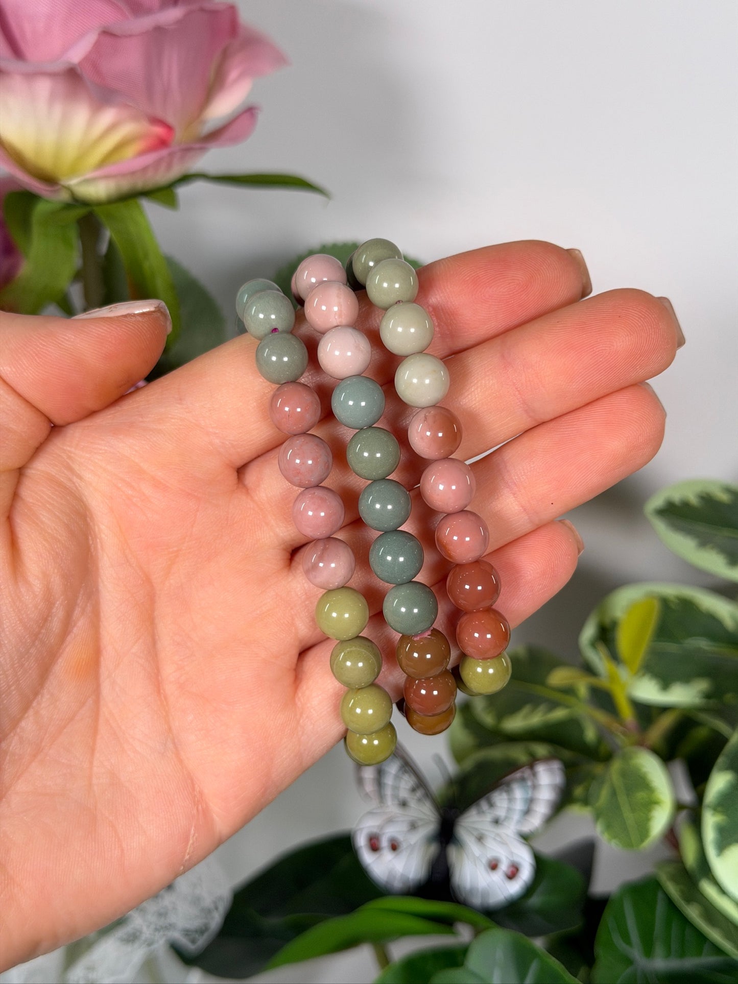 Alashan agate bracelet 8mm