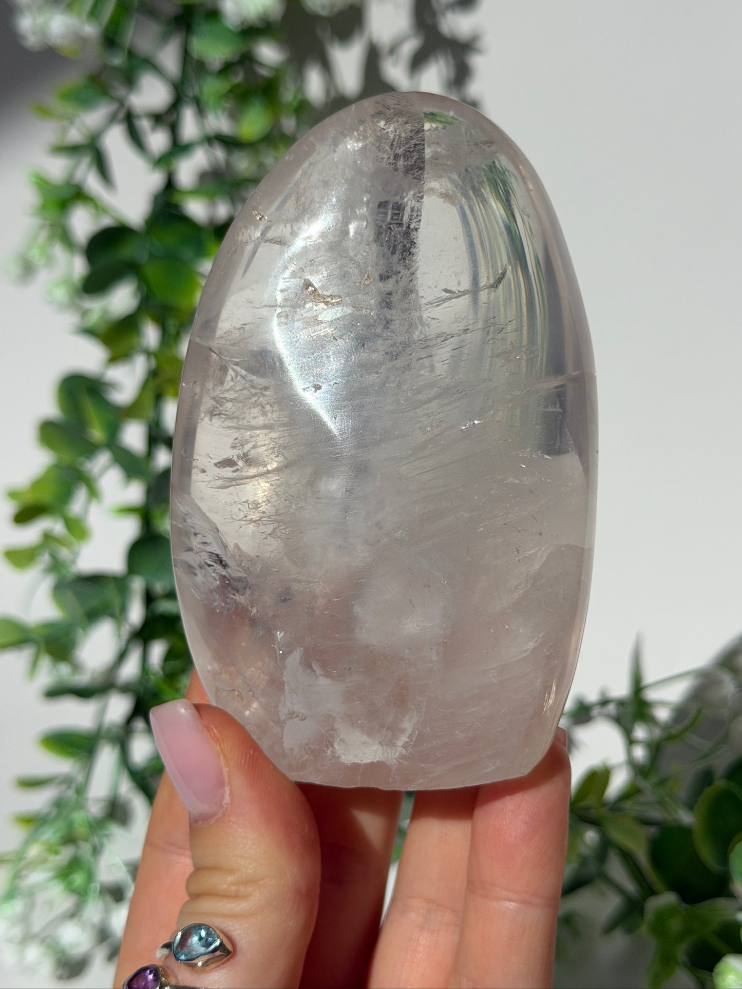 HQ ice rose quartz Freeform 24f