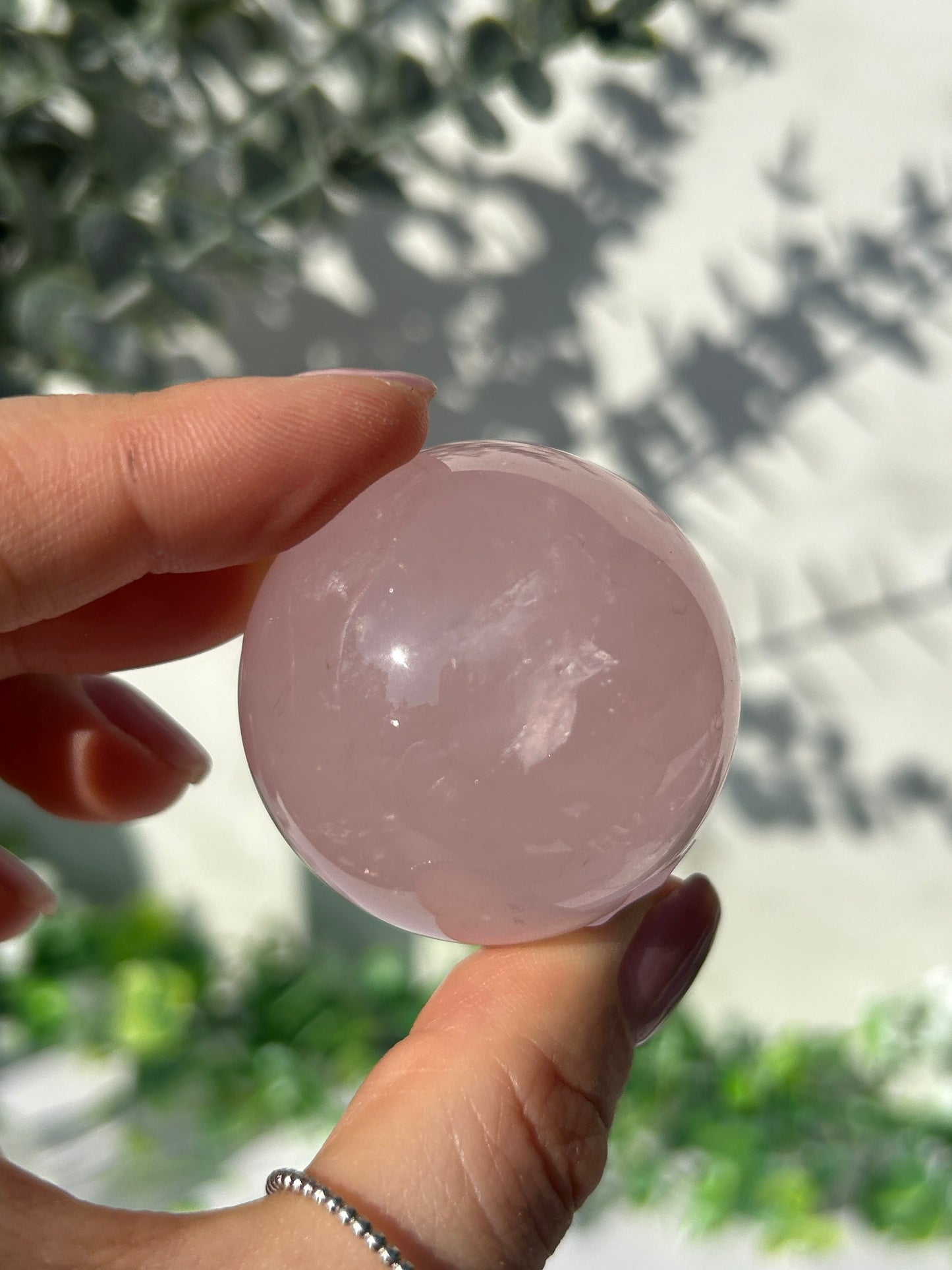 Star rose quartz sphere 35v