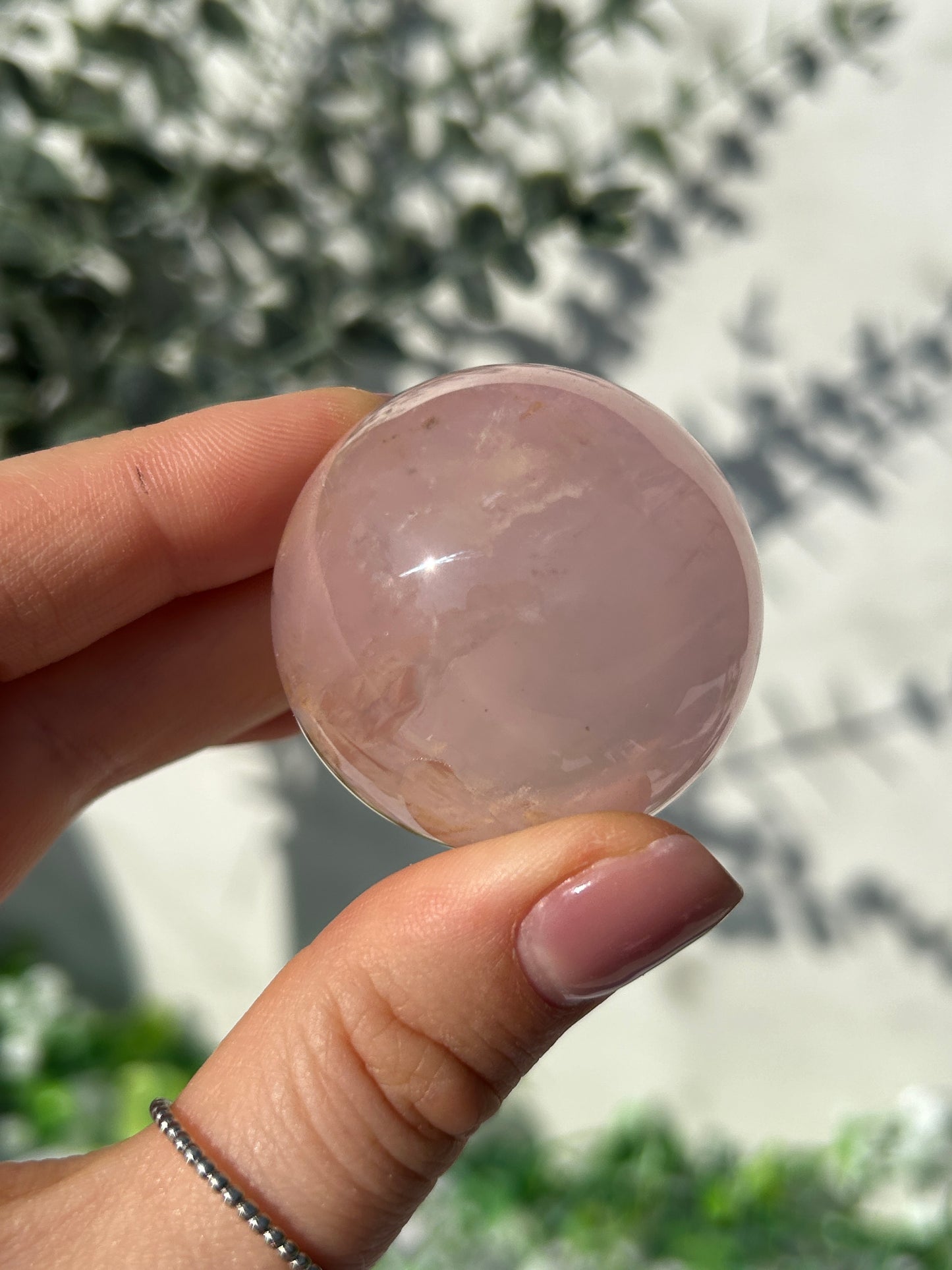 Star rose quartz sphere 26t