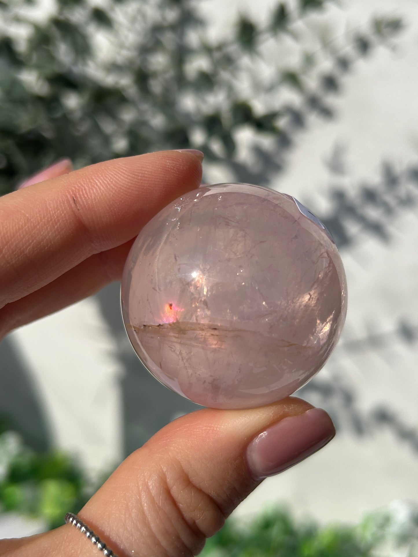 Star rose quartz sphere 26t