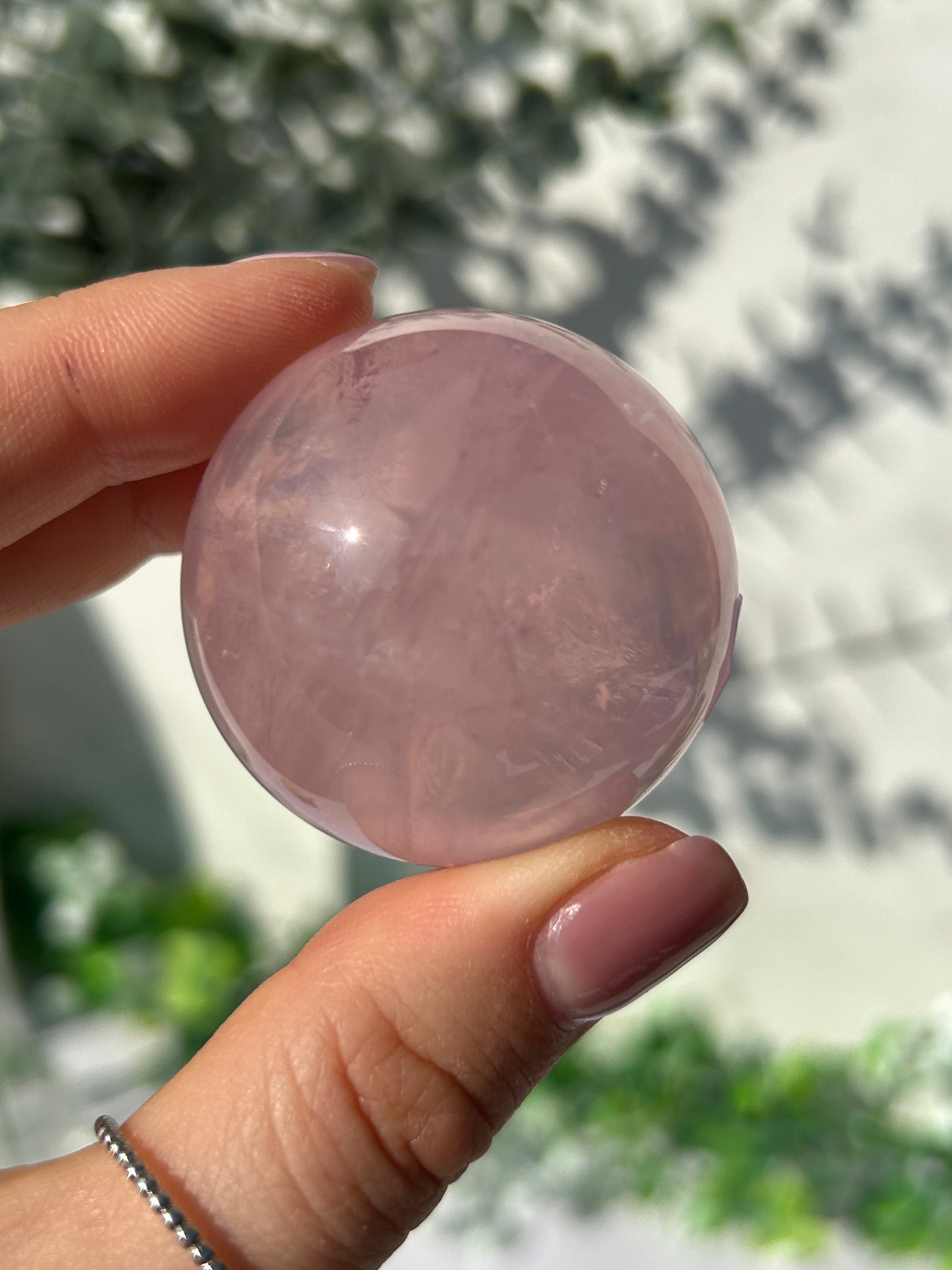 Star rose quartz sphere 31