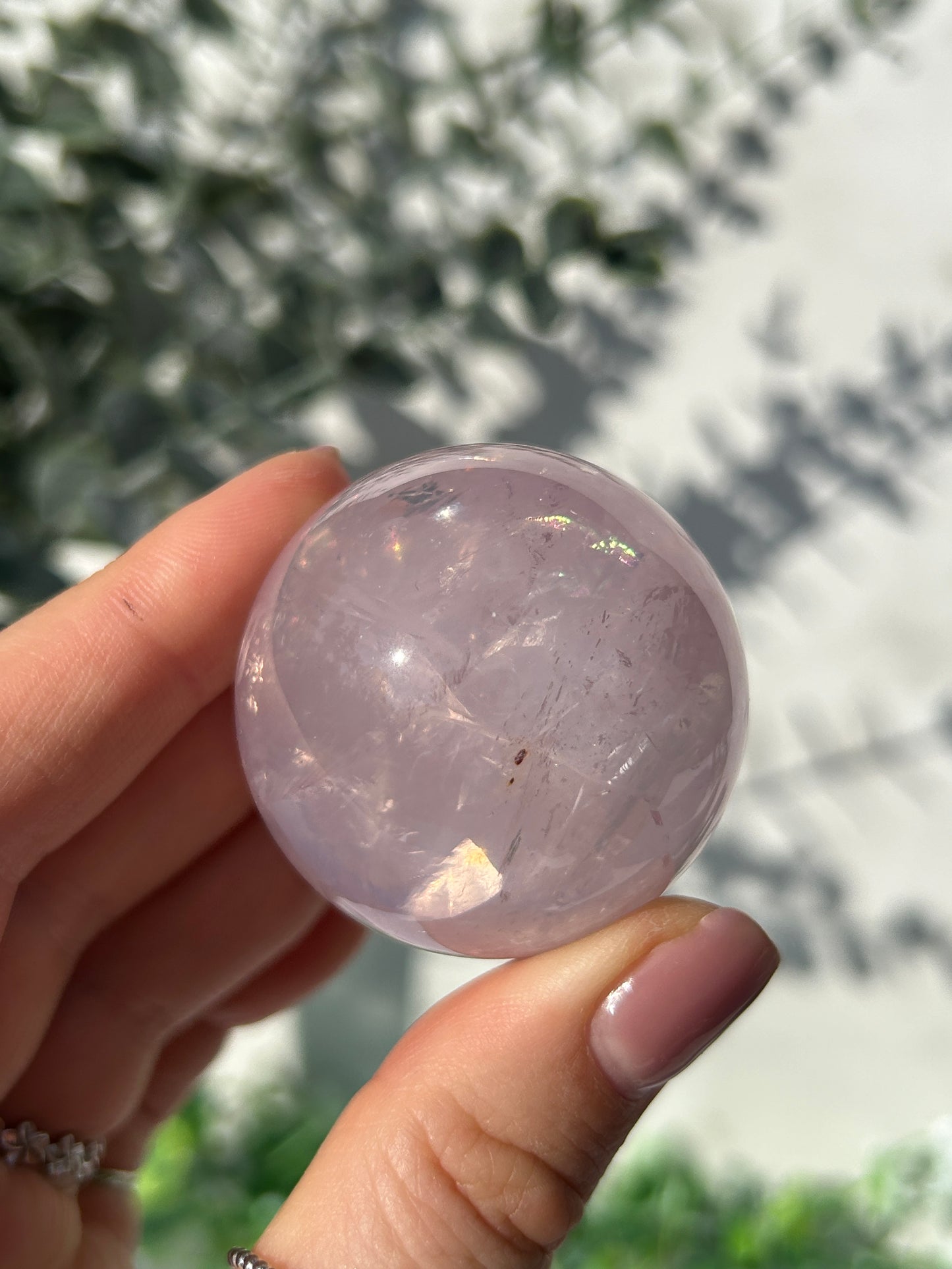 Star rose quartz sphere 33