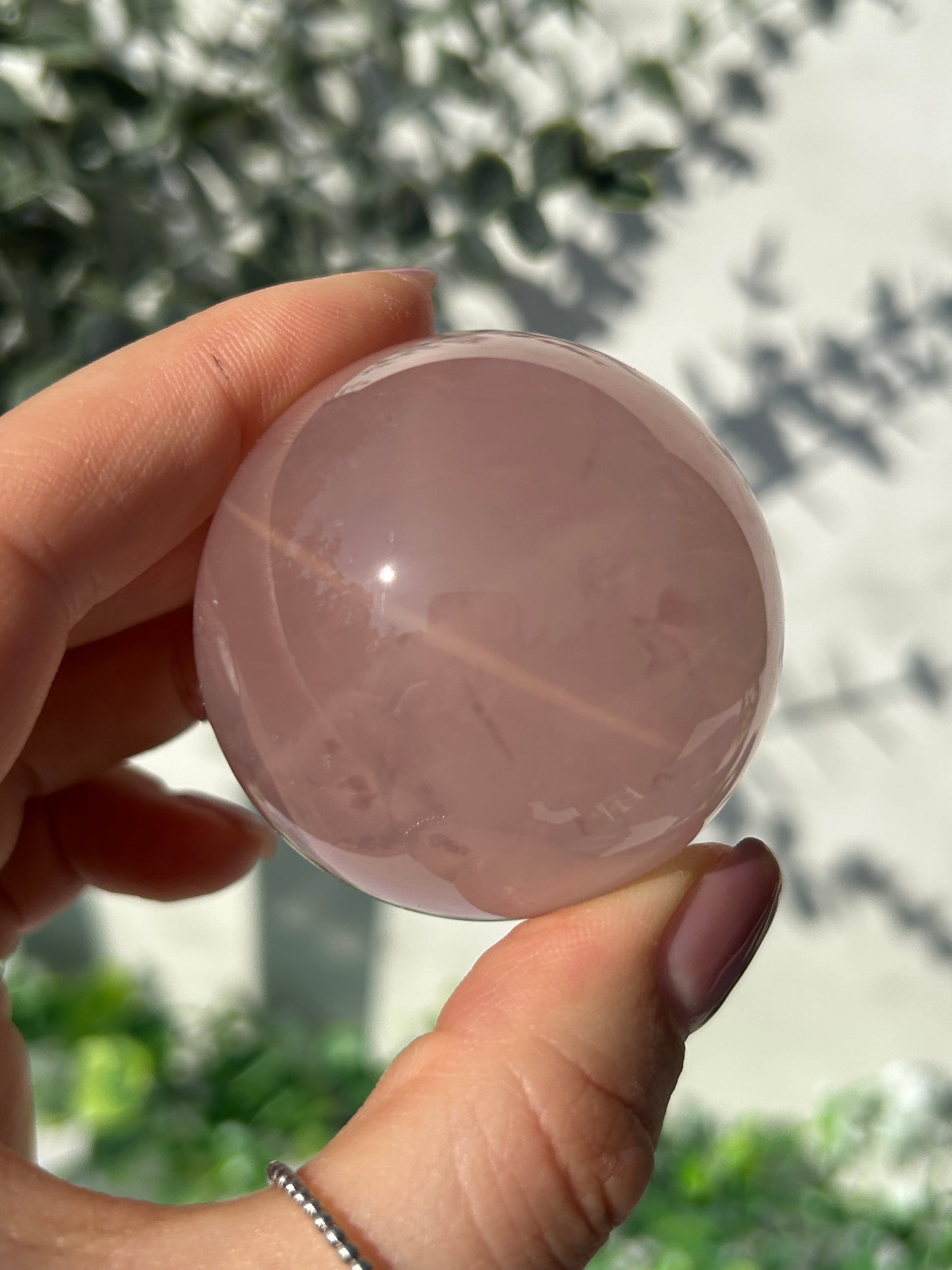 Star rose quartz sphere 48
