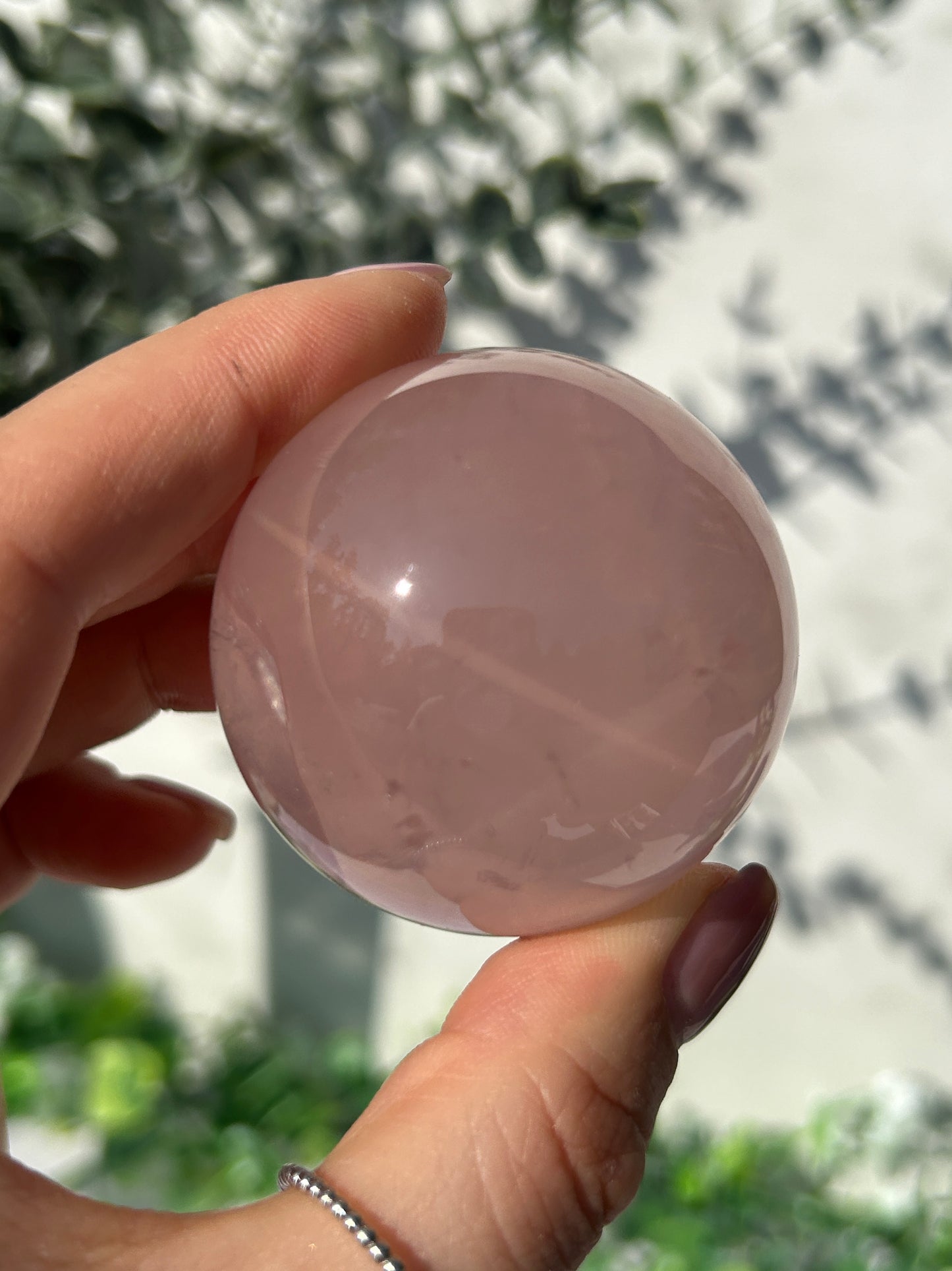Star rose quartz sphere 48