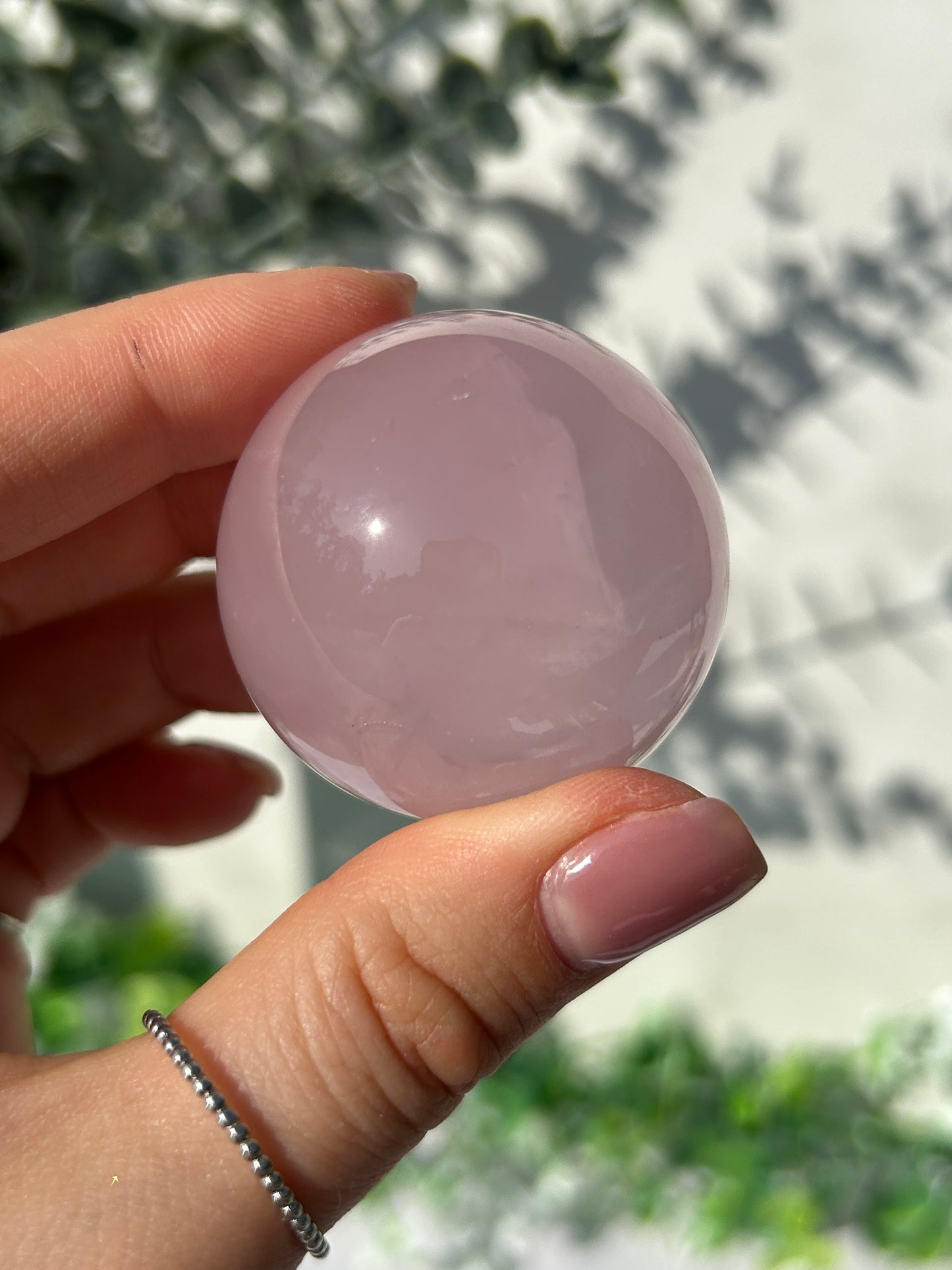 Star rose quartz sphere 30