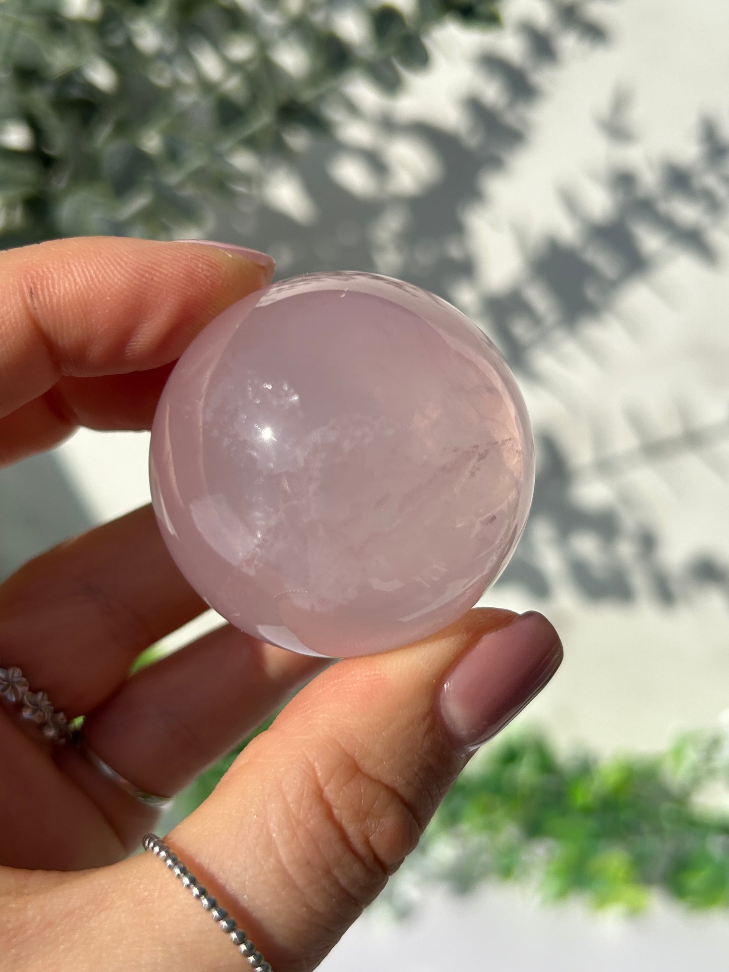Star rose quartz sphere 30
