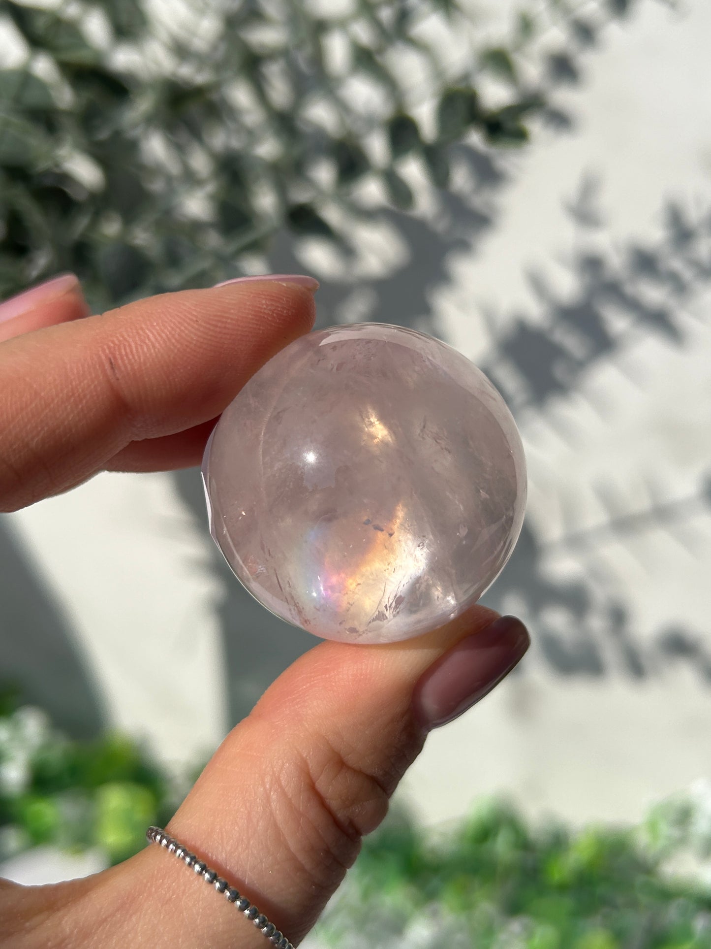 Star rose quartz sphere 20b