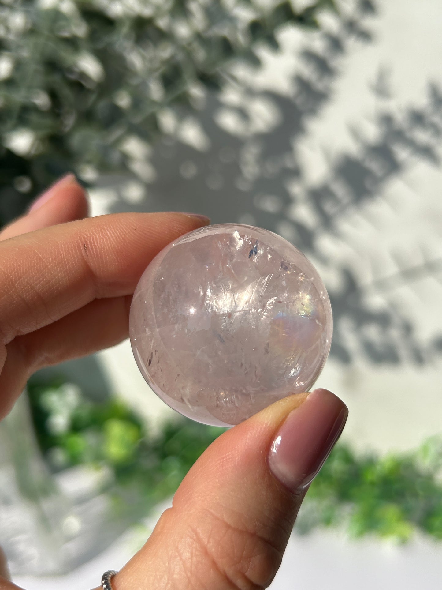 Star rose quartz sphere 20b
