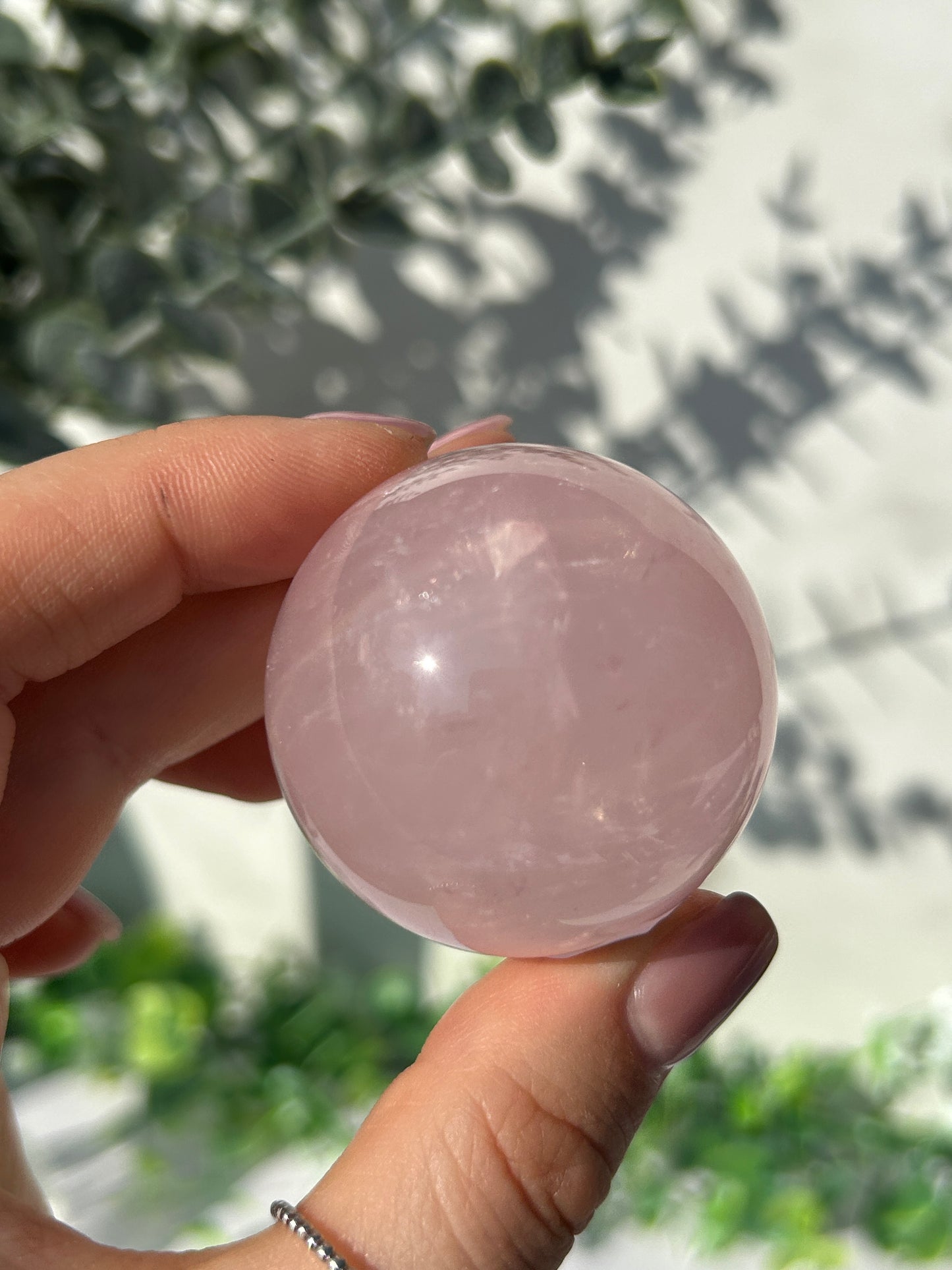 Star rose quartz sphere 35v