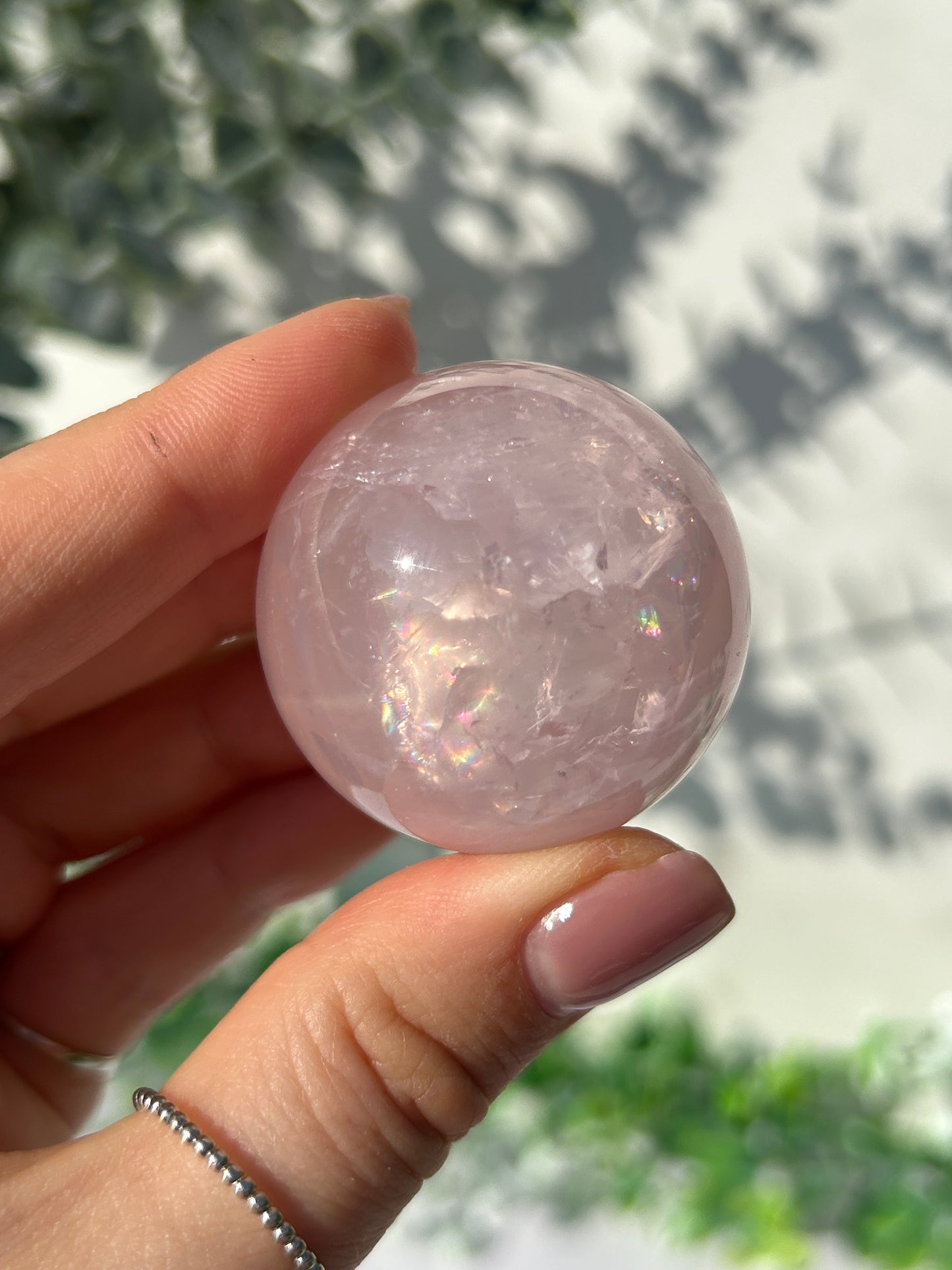 Star rose quartz sphere 26v