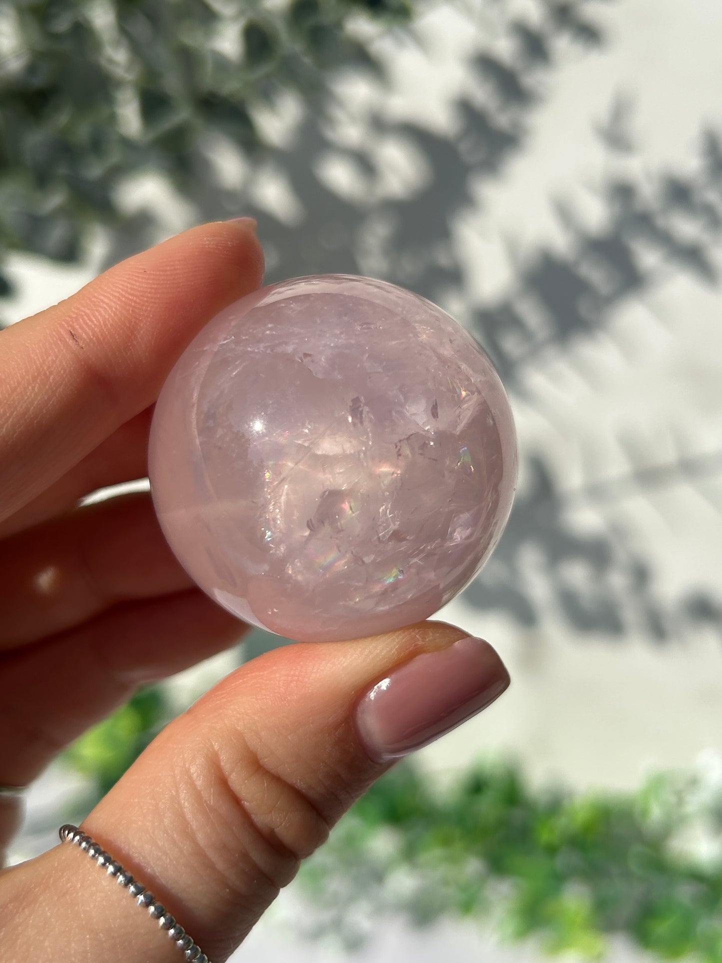 Star rose quartz sphere 26v