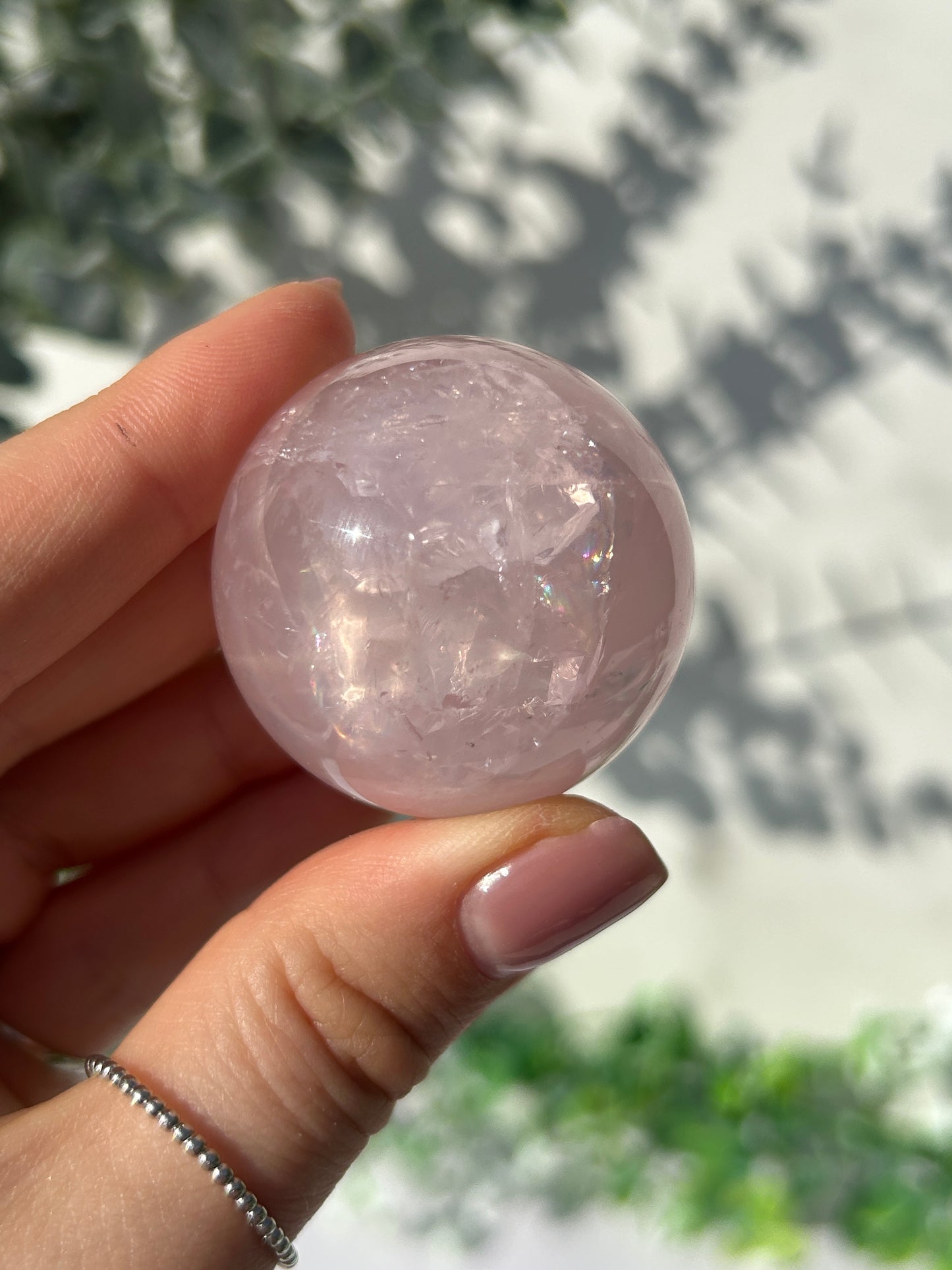 Star rose quartz sphere 26v