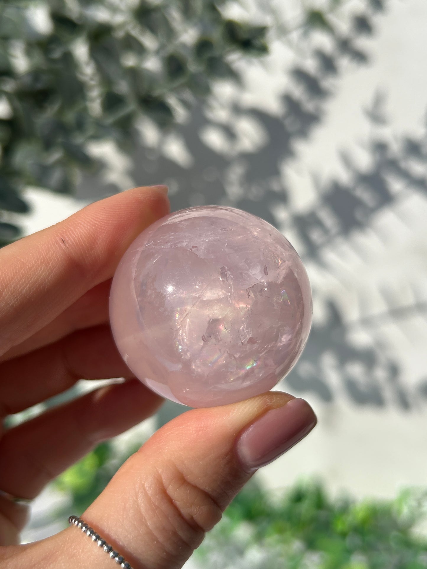 Star rose quartz sphere 26v