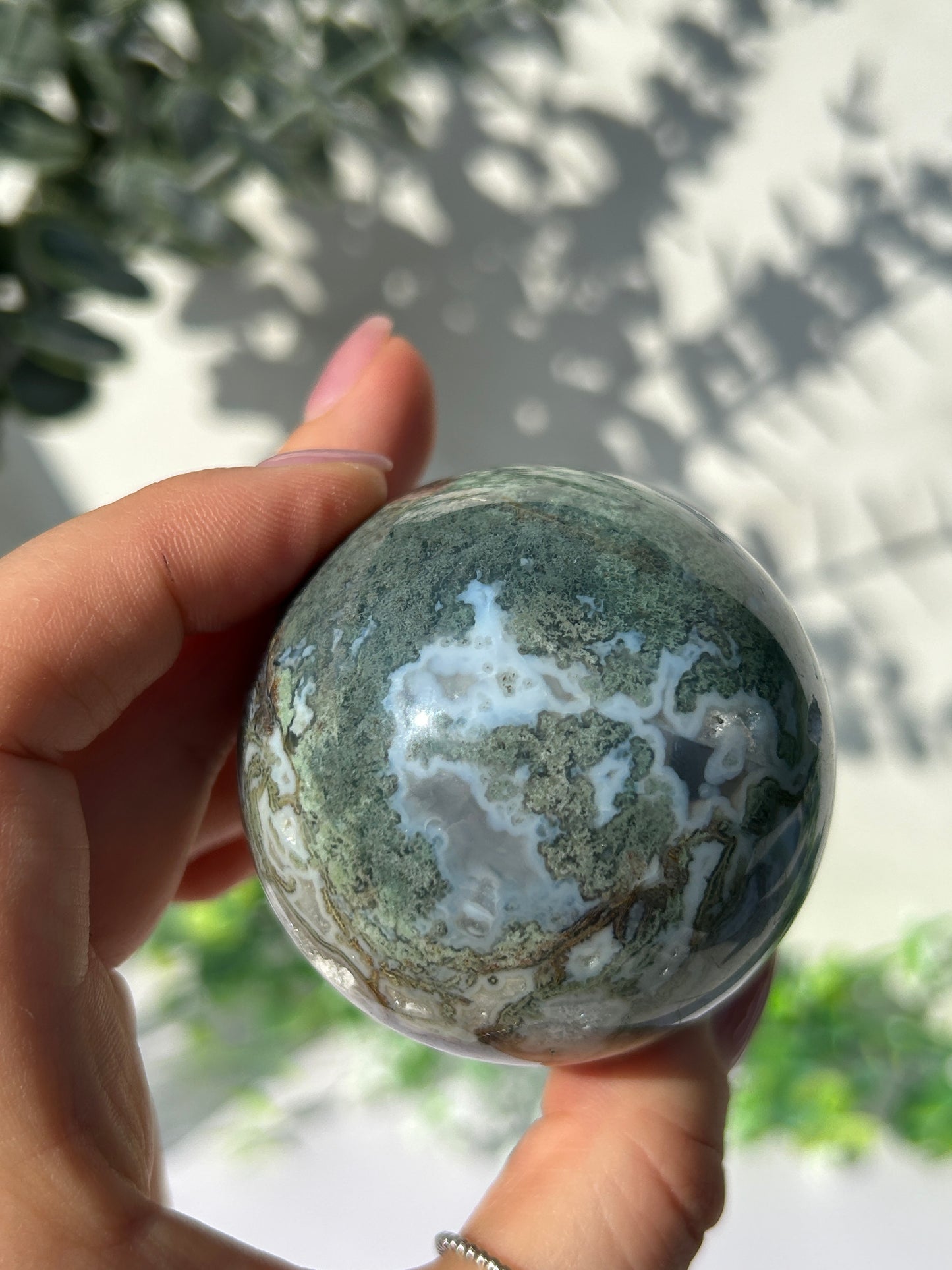 Moss Agate Sphere 19j