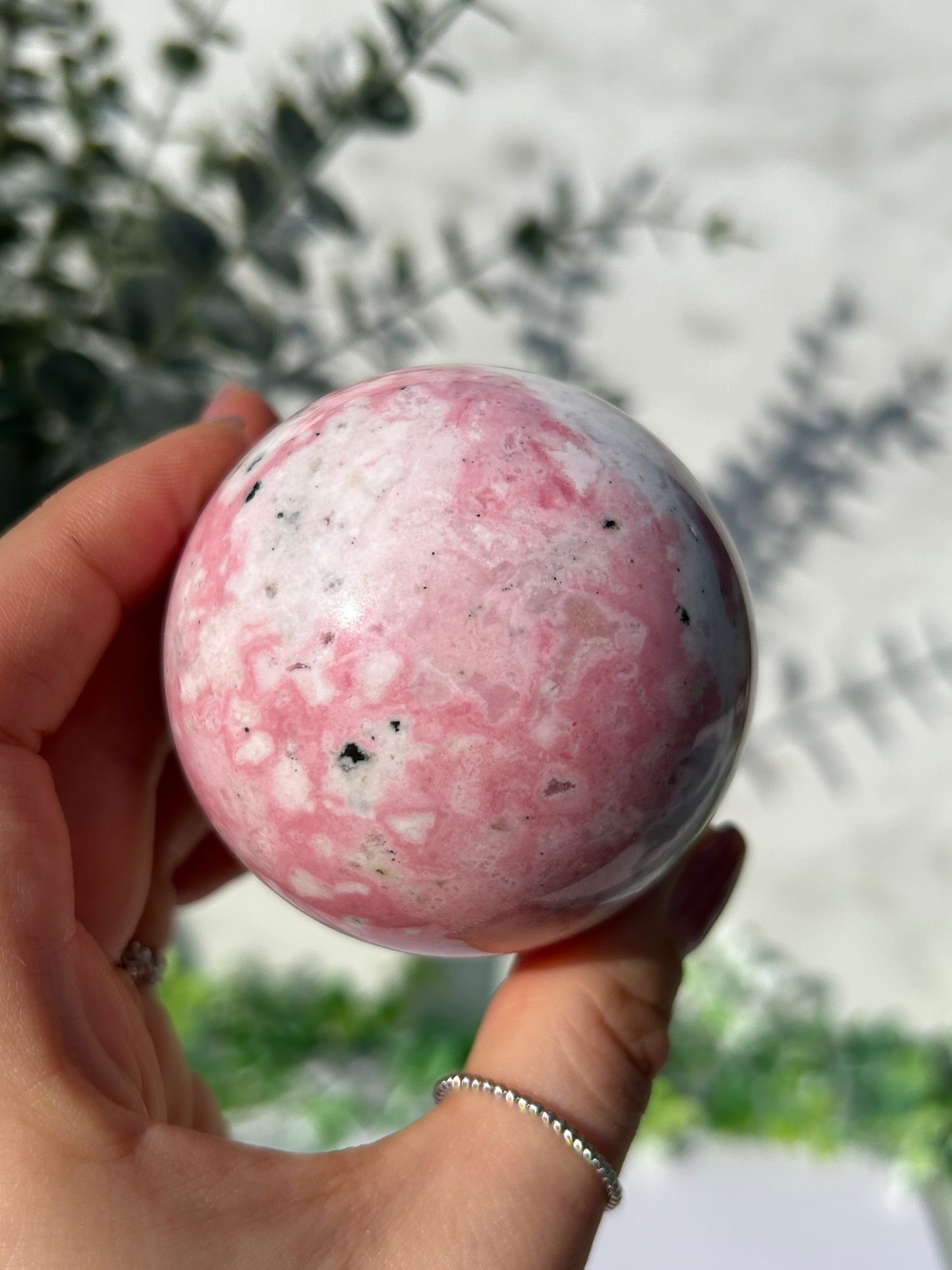 Peruvian Rhodonite Sphere 66