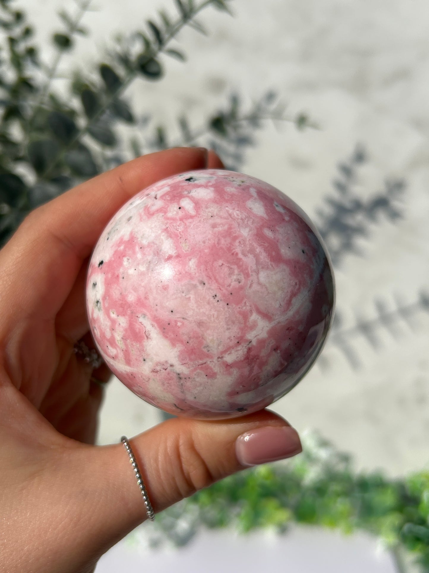 Peruvian Rhodonite Sphere 66