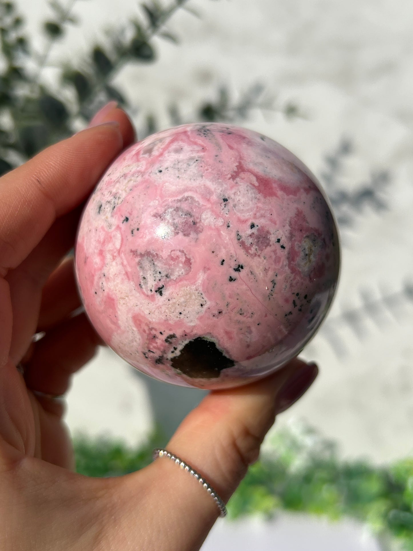 Peruvian Rhodonite Sphere 69