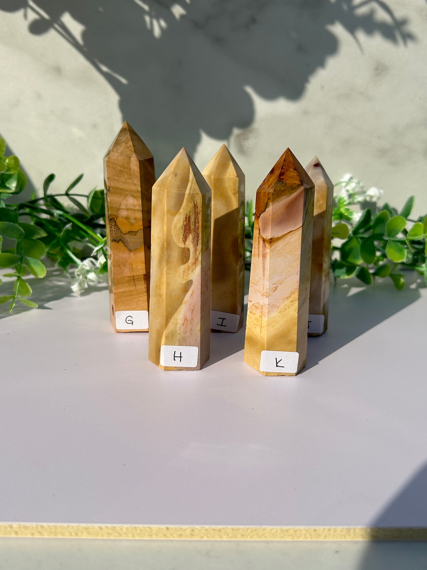 Yellow Mookaite Towers