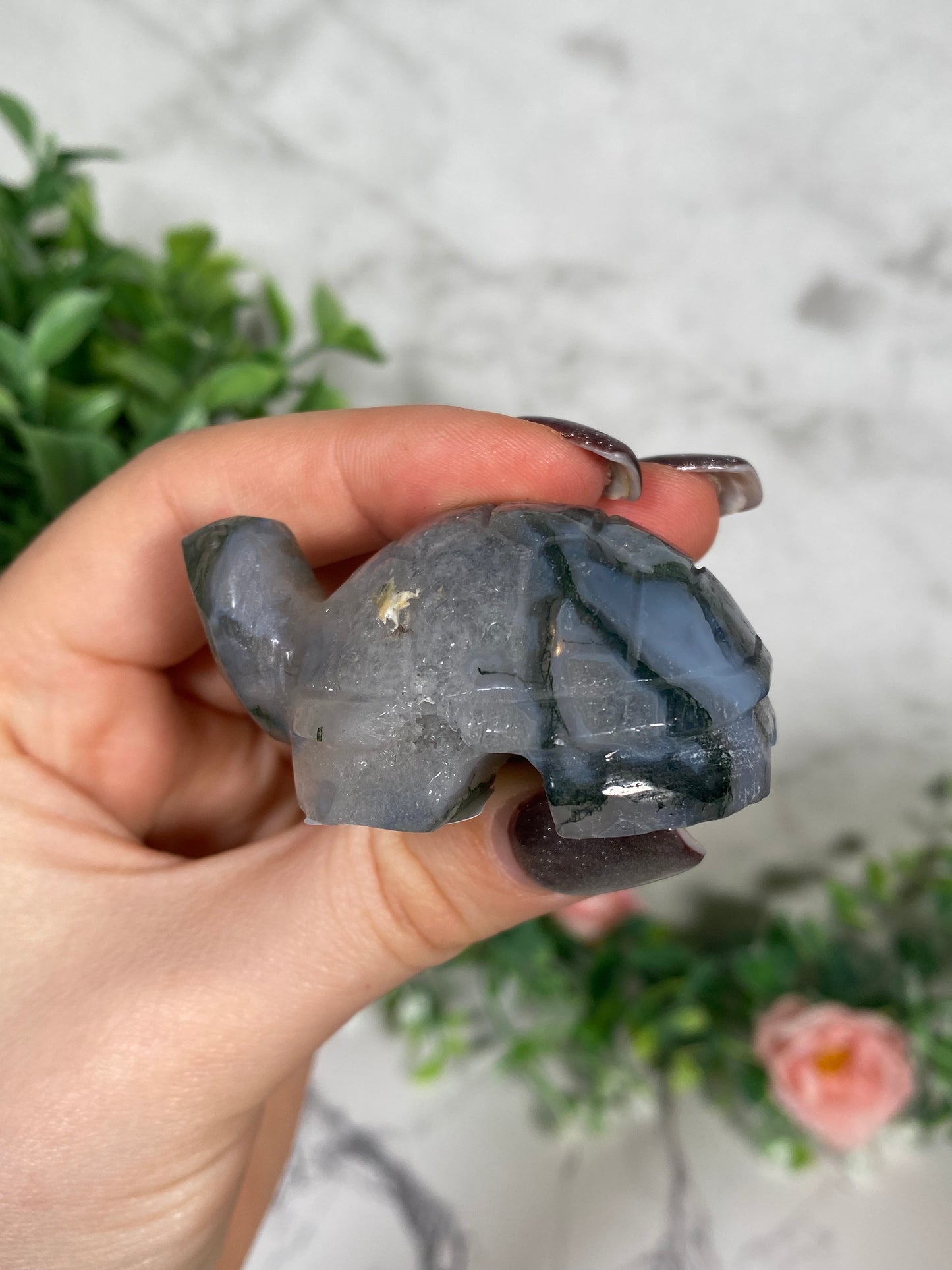 Moss agate turtle 25C