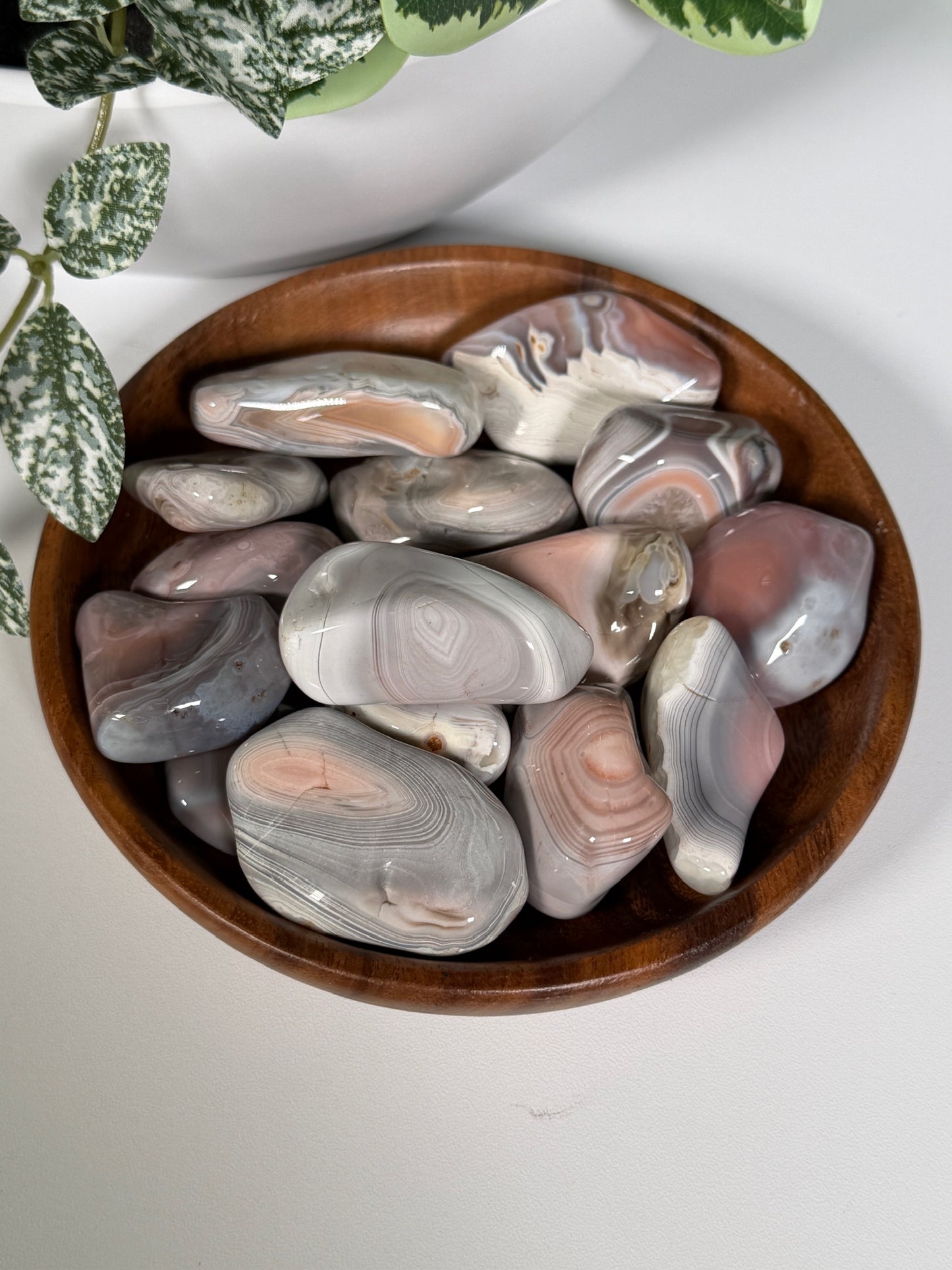 Pink Botswana agate tumble