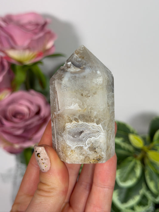 Pink amethyst x jasper tower 14n