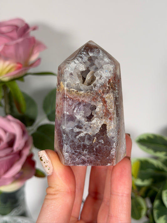 Pink amethyst x jasper tower 39m