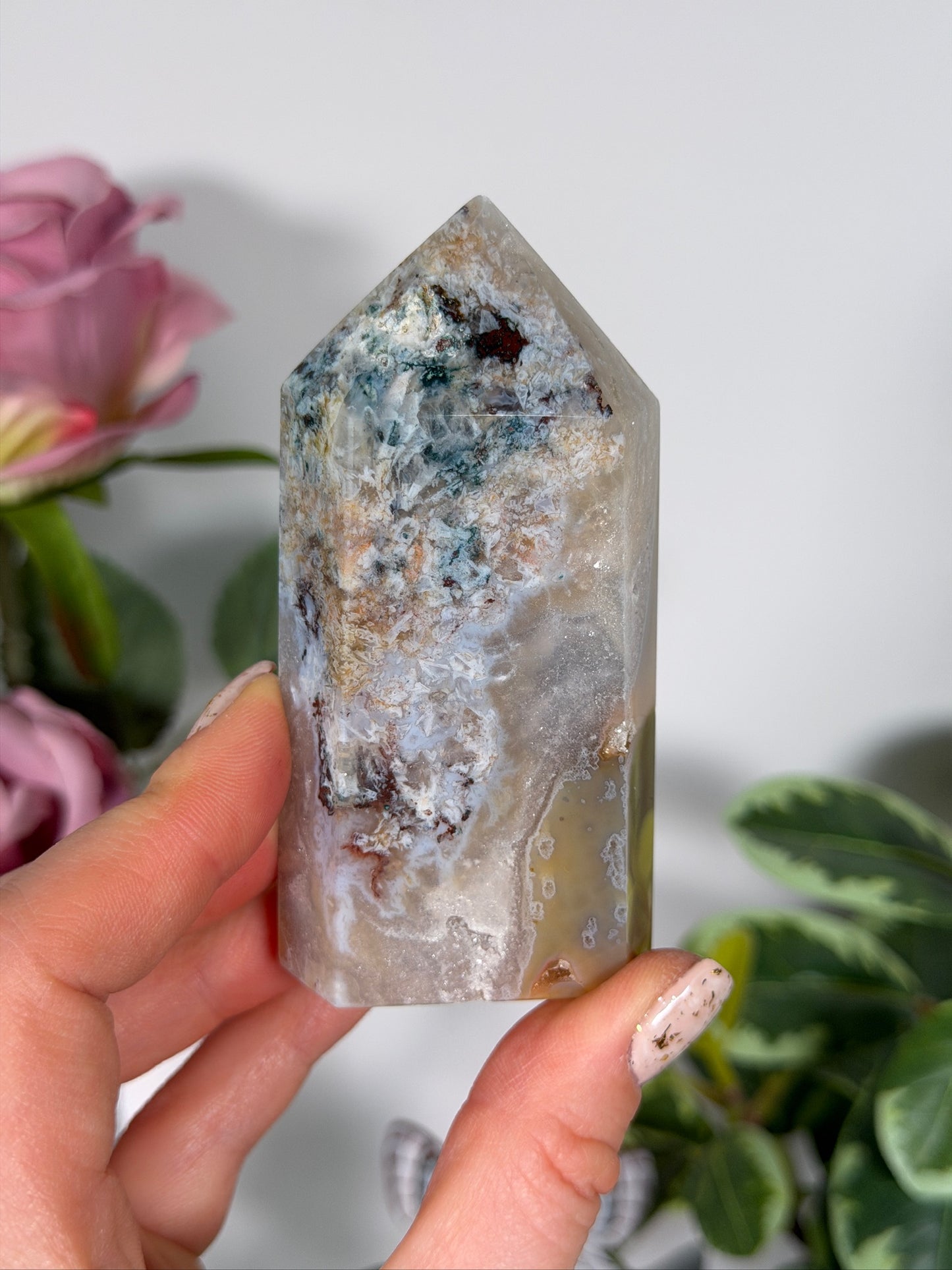 Pink amethyst x jasper tower 19s