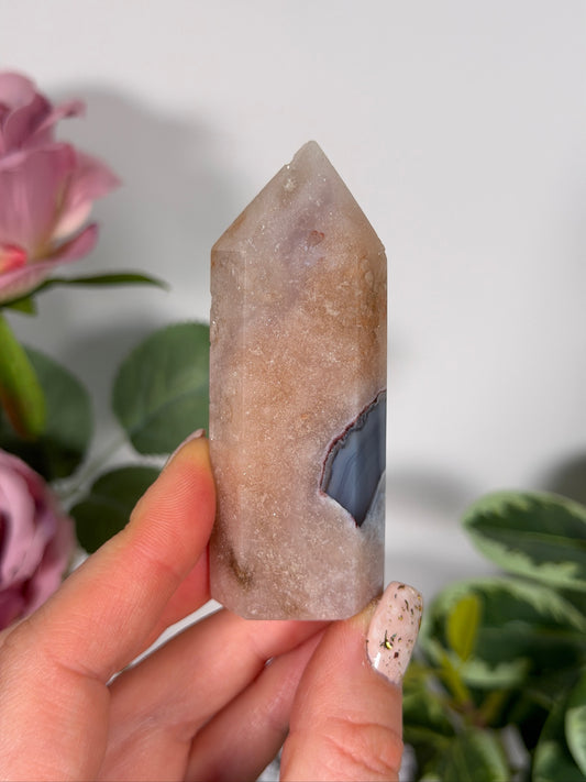 Pink amethyst x chalcedony tower 10