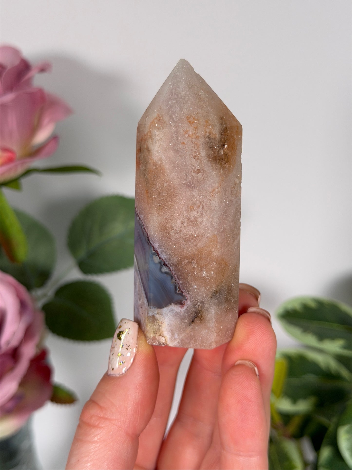 Pink amethyst x chalcedony tower 10