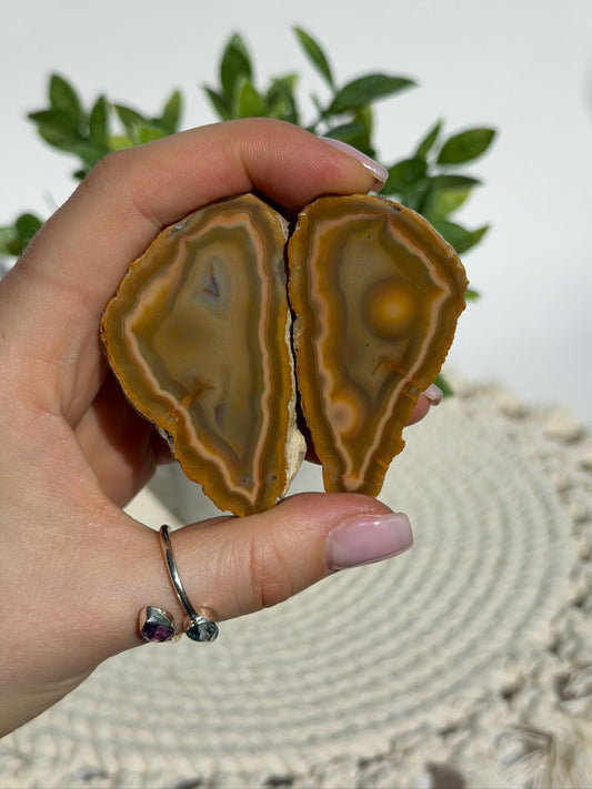 Sumatran agate pair 40