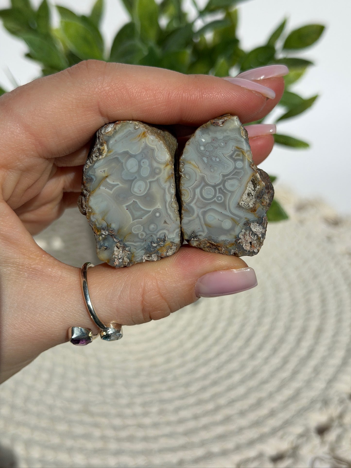 Sumatran agate pair 36b