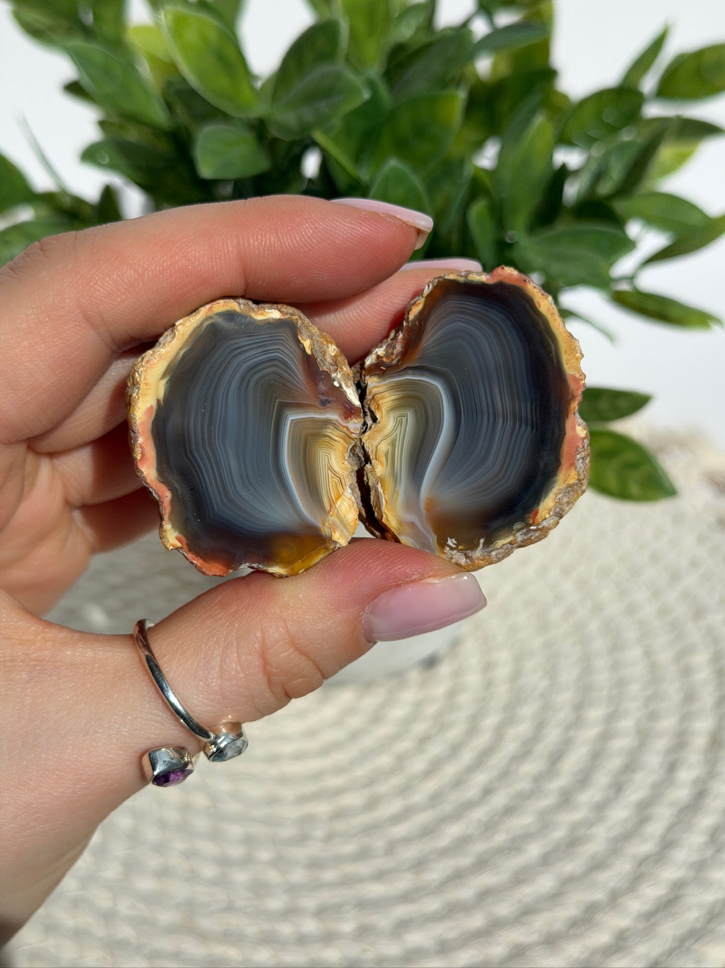 Sumatran agate pair 38b