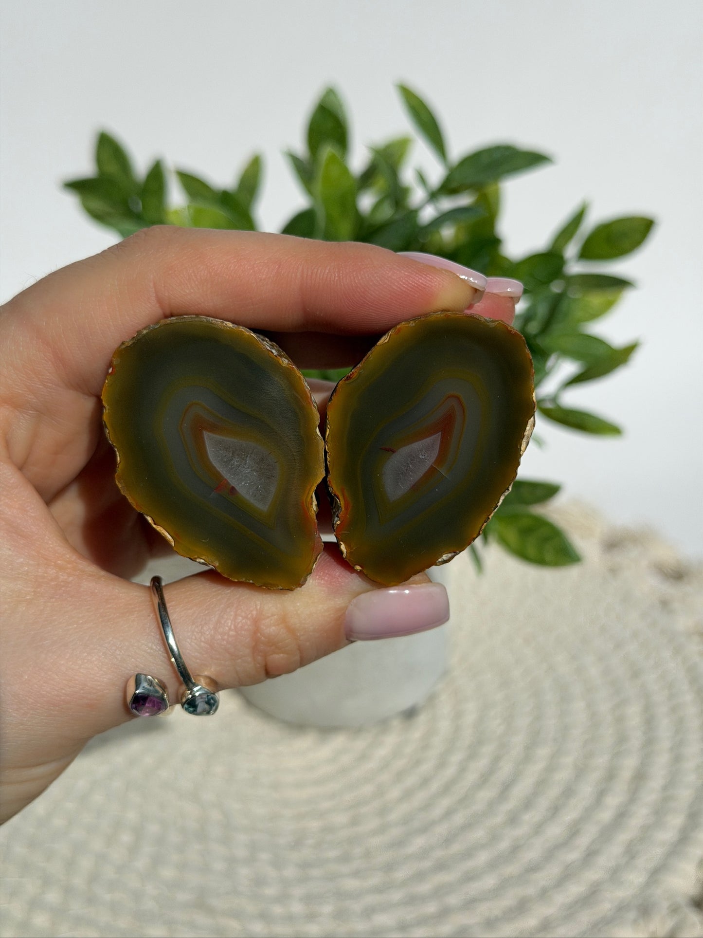 Sumatran agate pair 35b