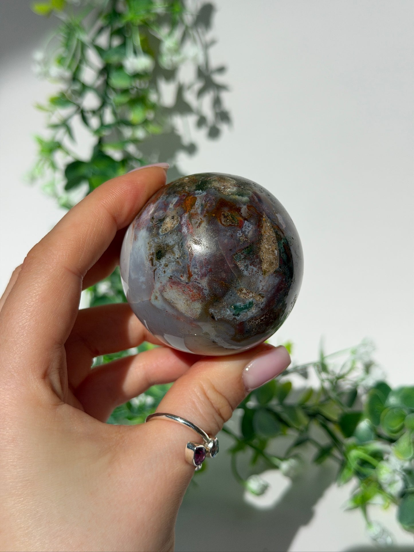 Sea jasper sphere 19j