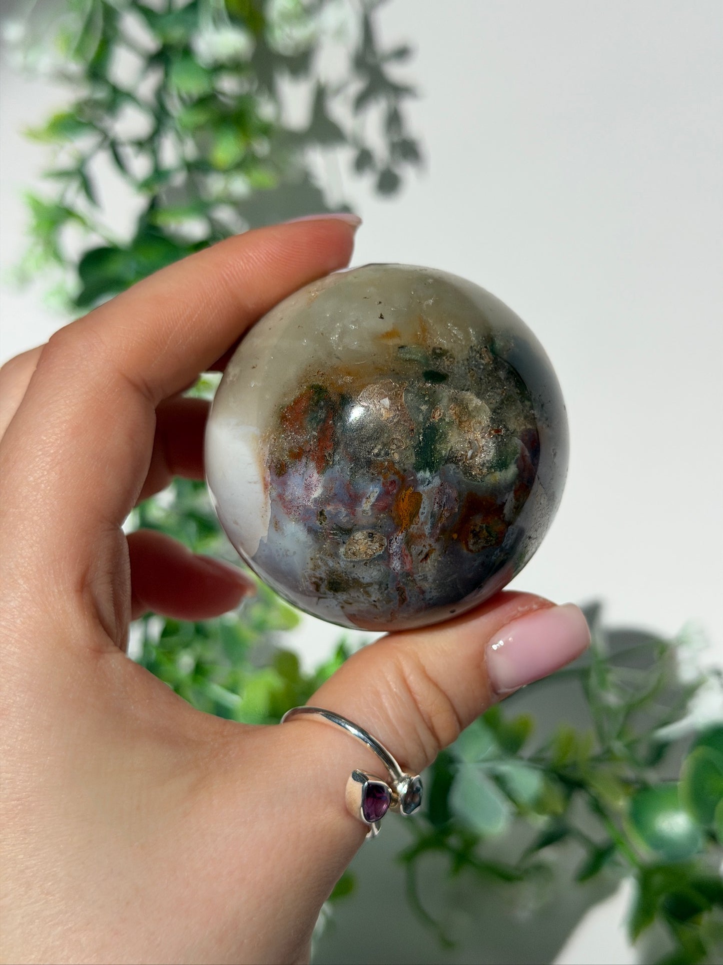 Sea jasper sphere 19j