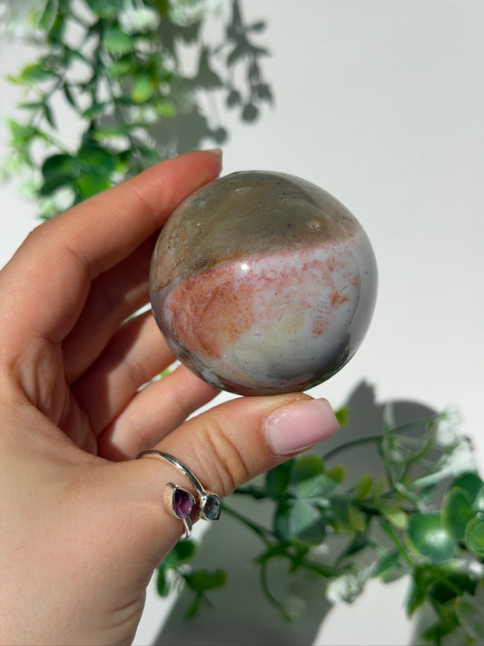 Sea jasper sphere 19j