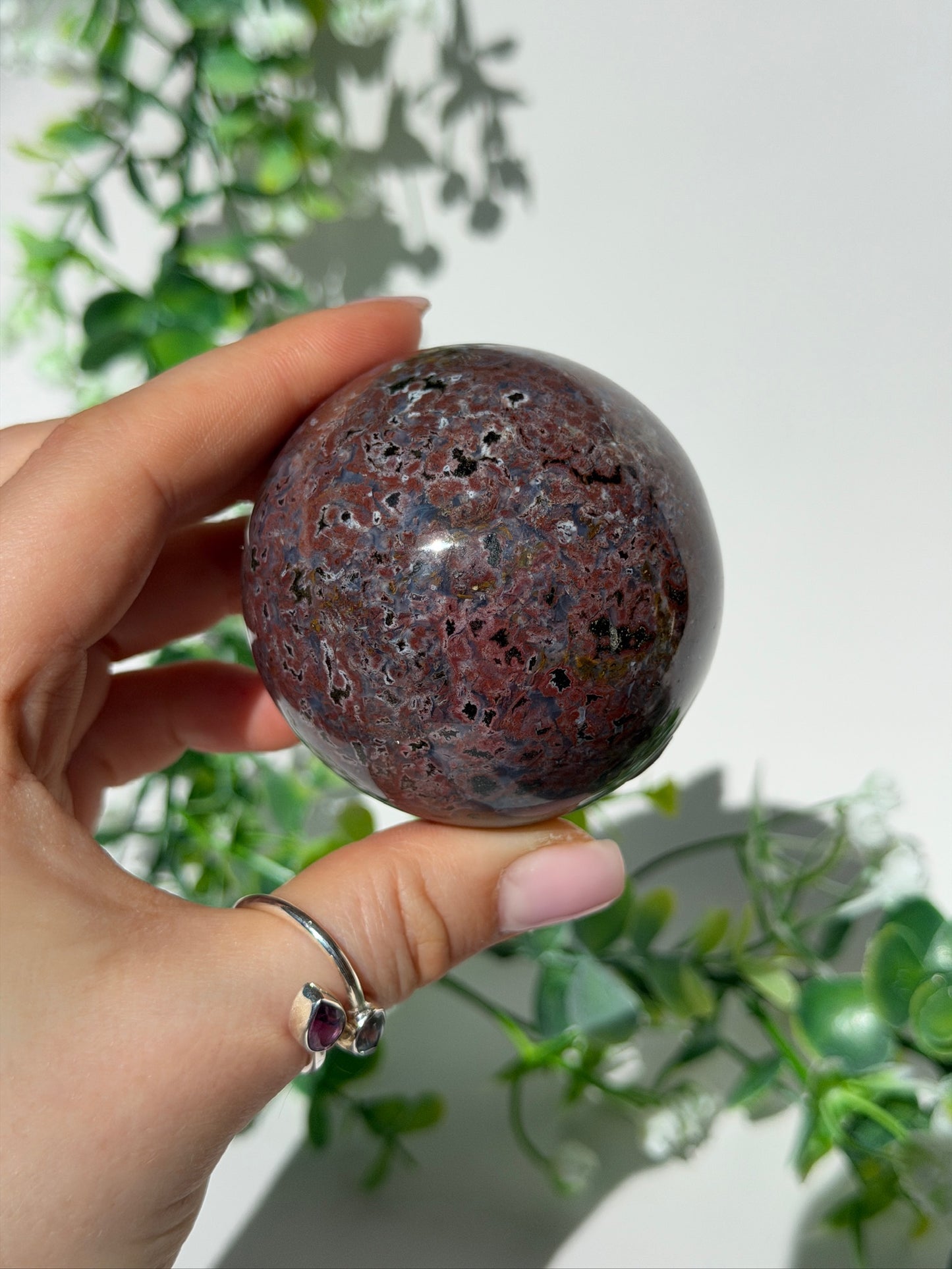 Sea jasper sphere 37