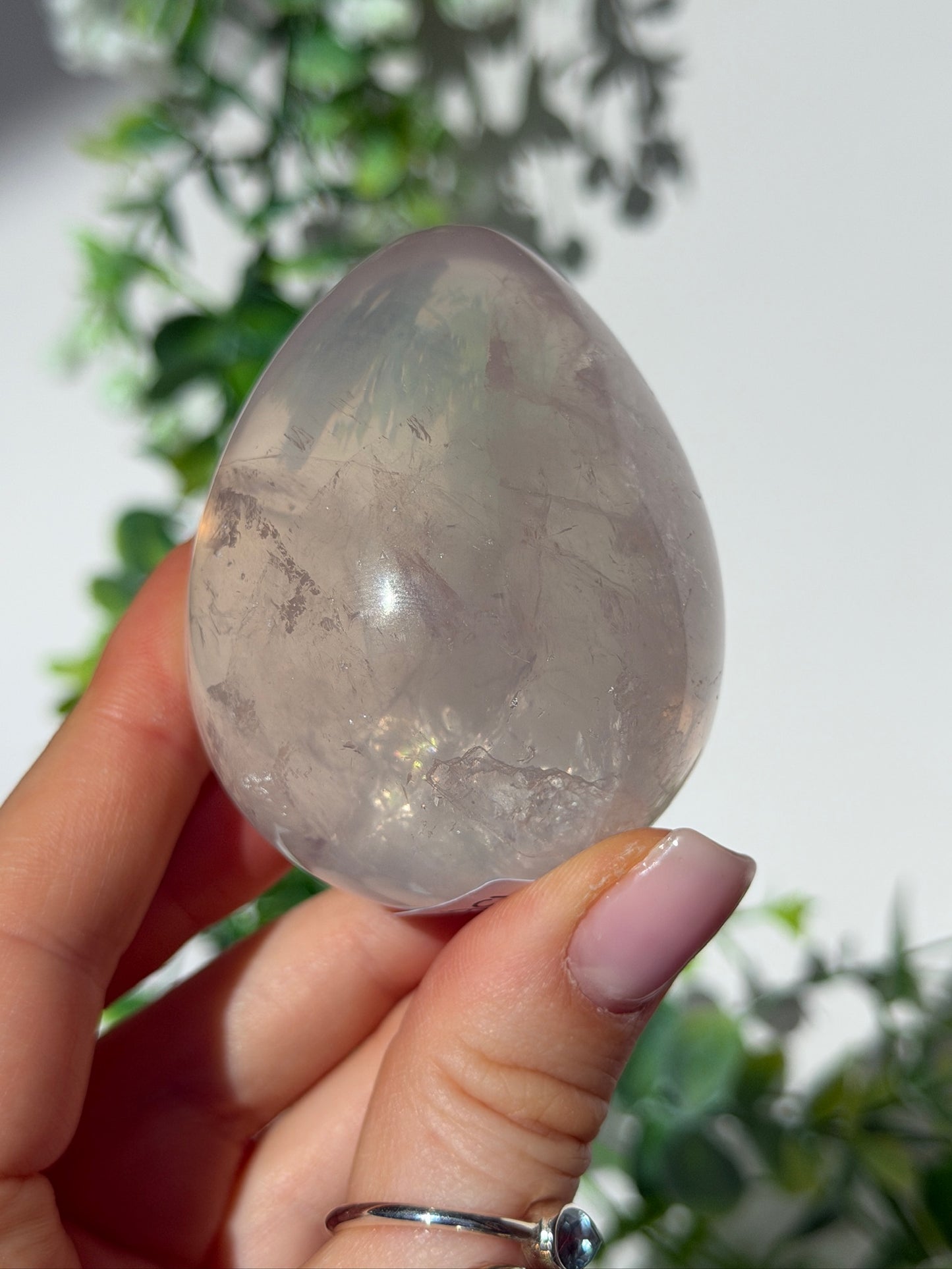 HQ ice rose quartz egg 15g