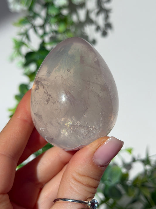 HQ ice rose quartz egg 15g