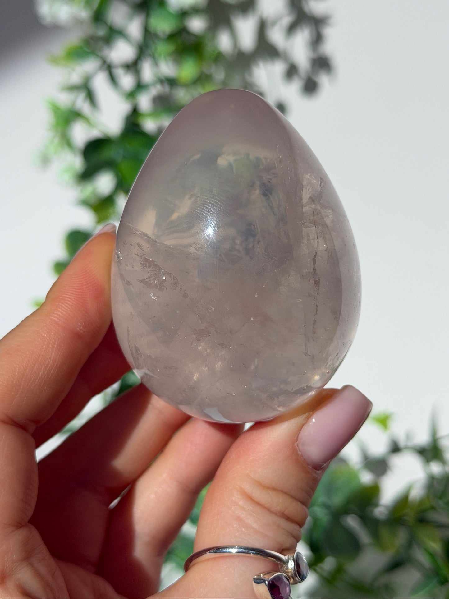 HQ ice rose quartz egg 15g