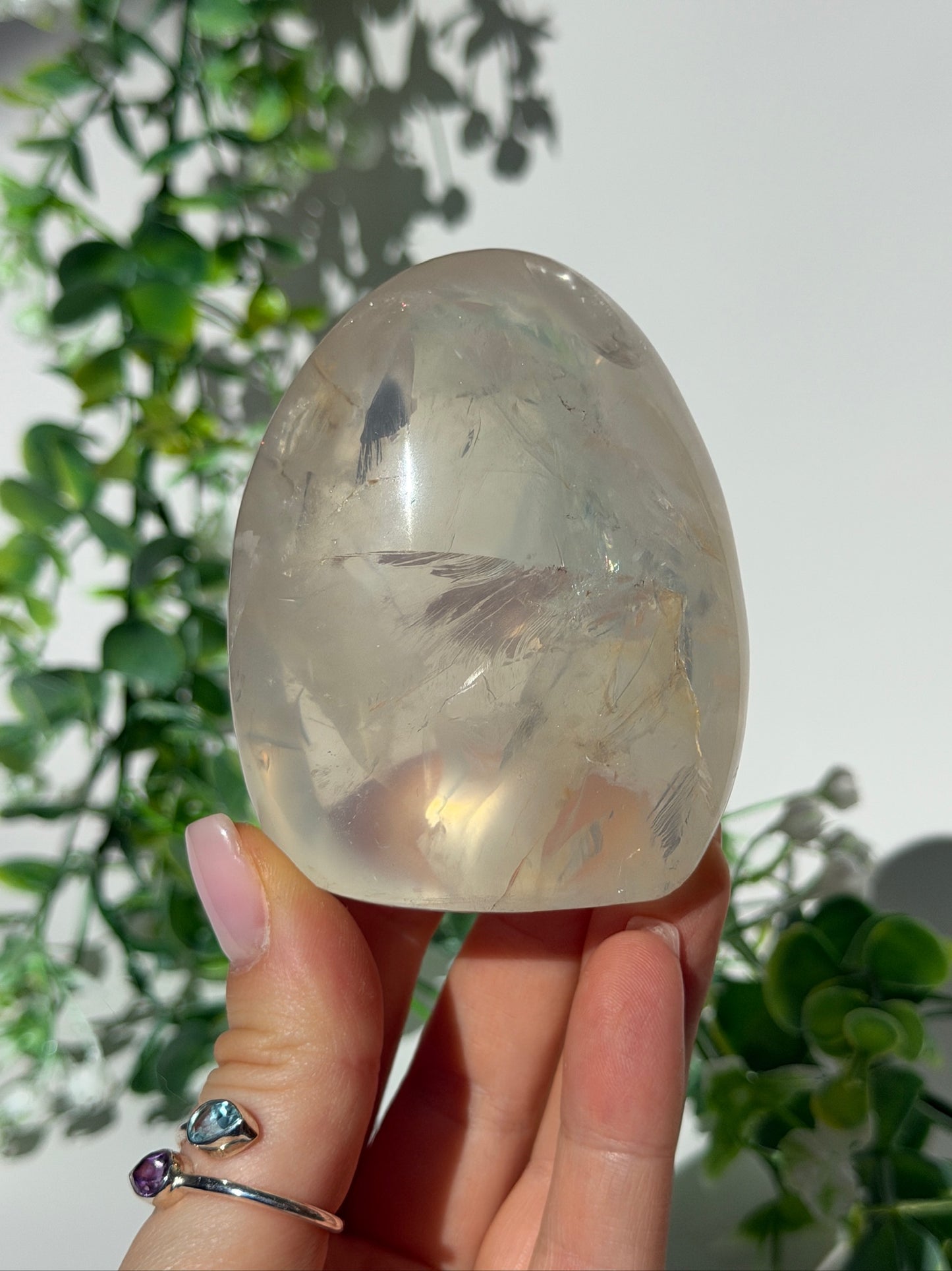 HQ ice rose quartz Freeform 22d