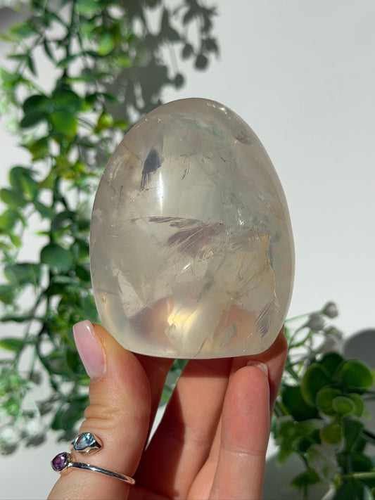 HQ ice rose quartz Freeform 22d