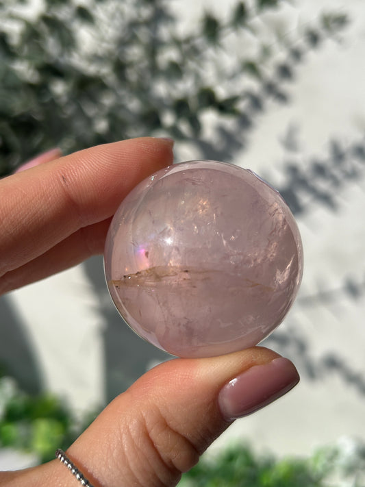 Star rose quartz sphere 26t