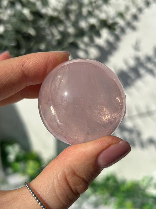 Star rose quartz sphere 31