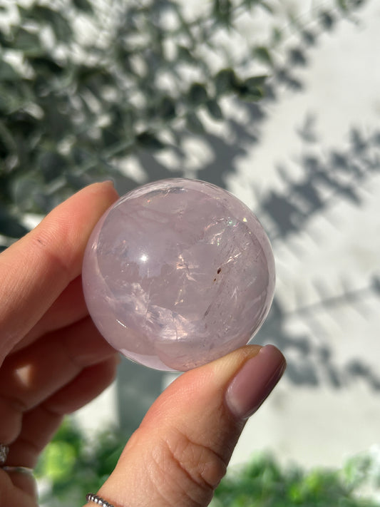 Star rose quartz sphere 33