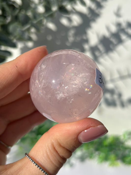 Star rose quartz sphere 34s